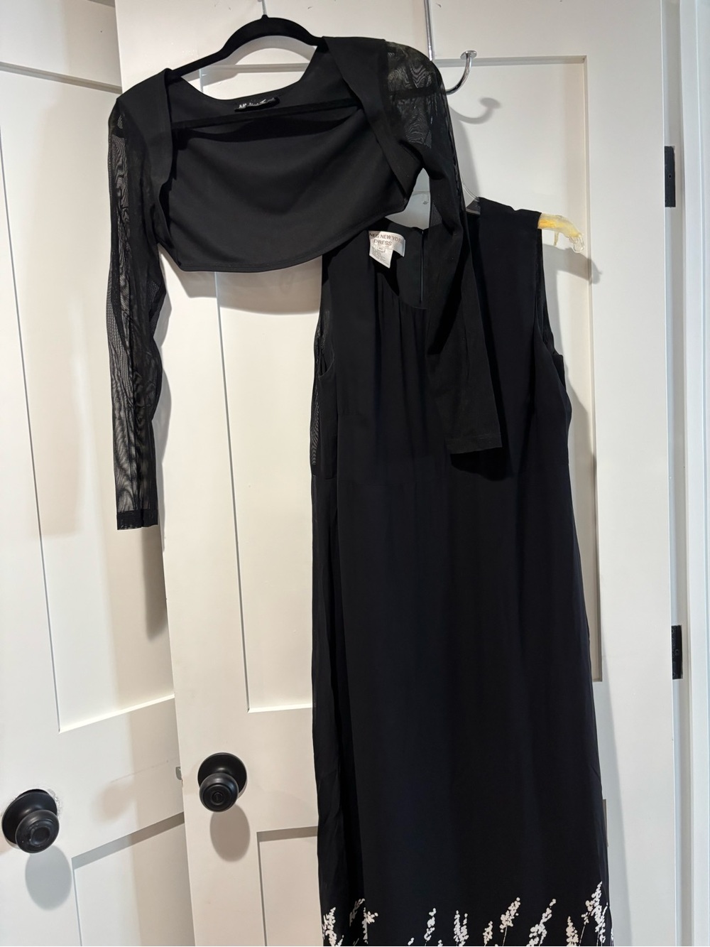 Jones New York Black Maxi Dress with Sheer Bolero